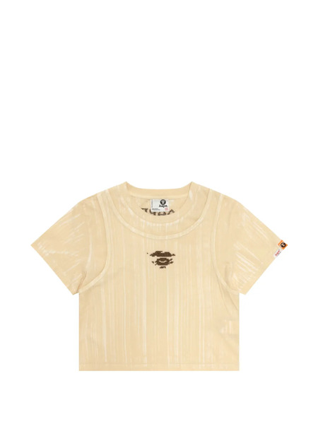  Aape By *a Bathing Ape® Logo-embroidery T-shirt - Neutrals 