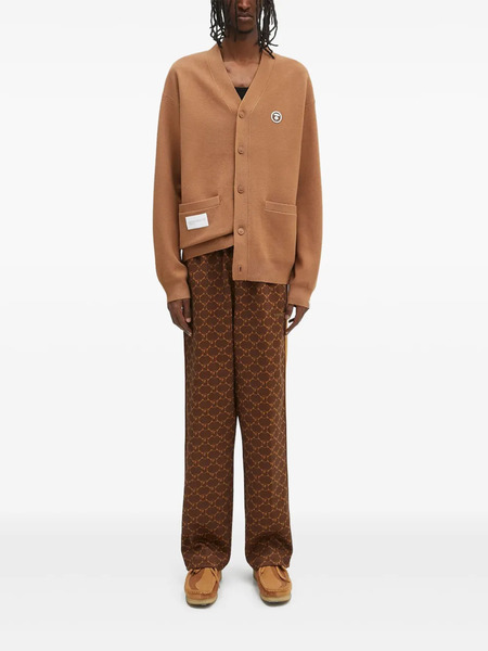  Aape By *a Bathing Ape® Logo-patch Cardigan - Brown 