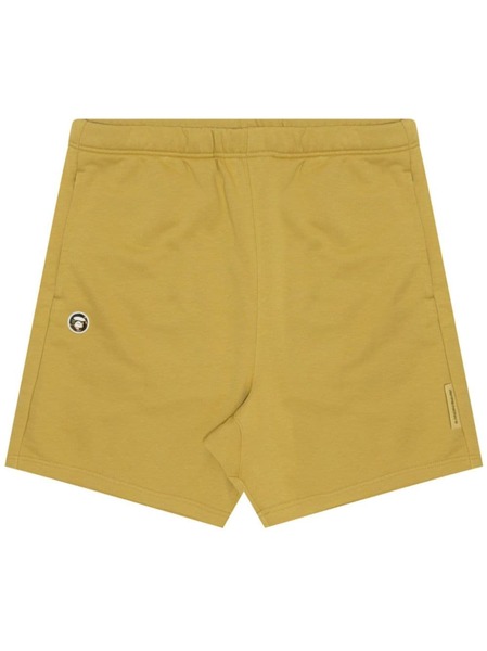  Aape By *a Bathing Ape® Logo-patch Elasticated-waist Shorts - Yellow 