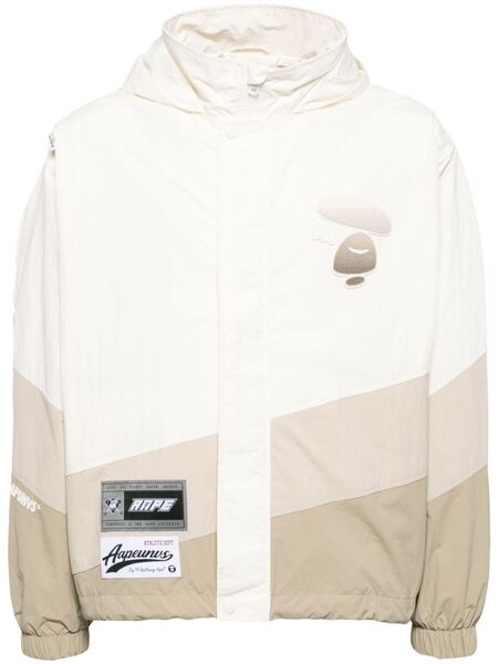  Aape By *a Bathing Ape® Logo-patch Long-sleeved Jacket - White 