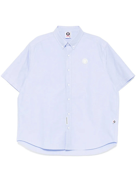  Aape By *a Bathing Ape® Logo-patch Shirt - Blue 