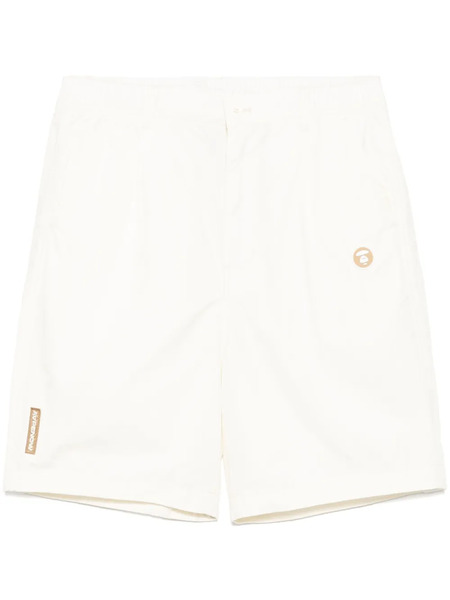  Aape By *a Bathing Ape® Logo-patch Shorts - Neutrals 