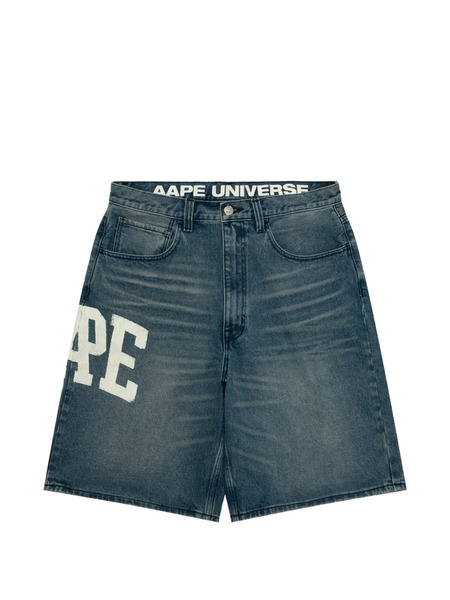  Aape By *a Bathing Ape® Logo-print Shorts - Blue 