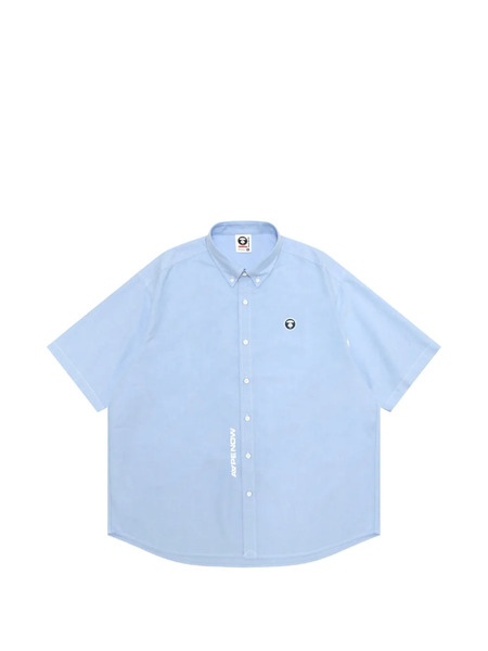  Aape By *a Bathing Ape® Logo Shirt - Blue 