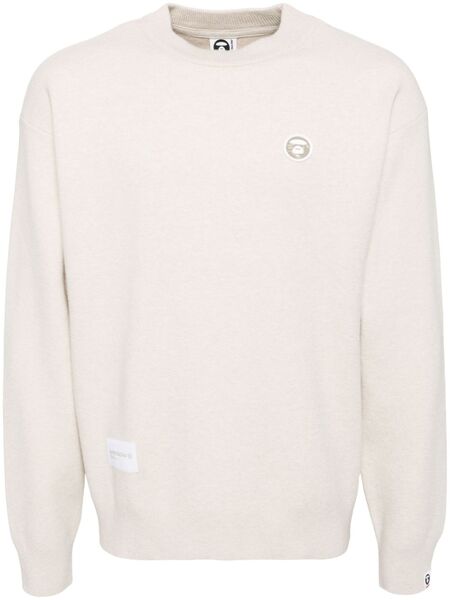  Aape By *a Bathing Ape® Moonface Logo Jumper - Neutrals 