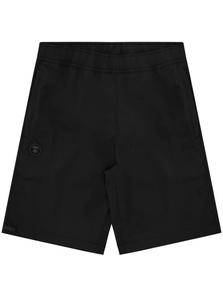  Aape By *a Bathing Ape® Moonface Logo-patch Shorts - Black 