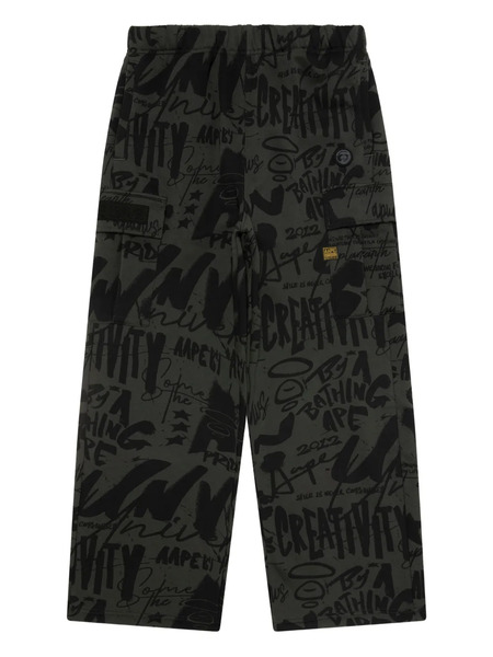  Aape By *a Bathing Ape® Patch Print Trousers - Grey 