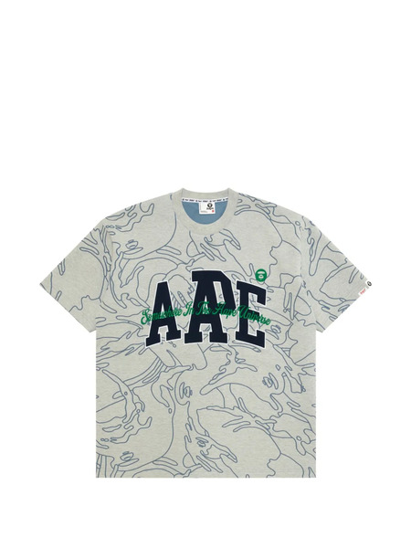  Aape By *a Bathing Ape® Patterned T-shirt - Grey 