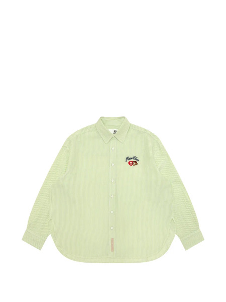  Aape By *a Bathing Ape® Striped Long-sleeve Shirt - Green 