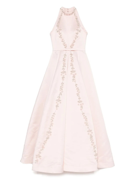  Aavva Floral-embroidered Gown - Pink 