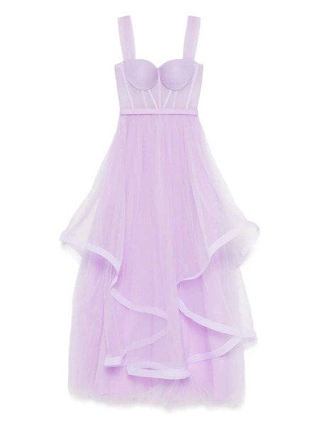  Aavva Long Tulle Gown - Purple 