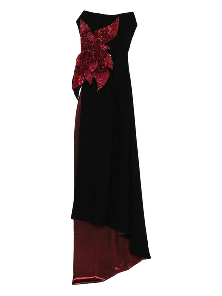  Aavva Sequin-embellished Strapless Dress - Black 