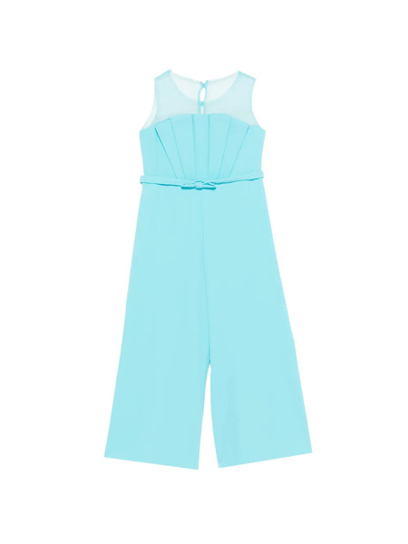  Abel & Lula Belted Sleeveless Jumpsuit - Blue 