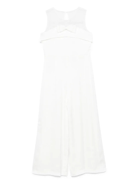  Abel & Lula Bow-detail Jumpsuit - White 