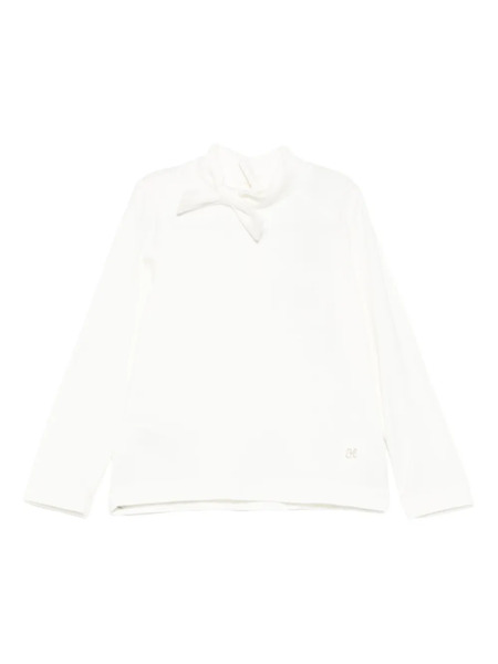  Abel & Lula Bow-detail Top - Neutrals 