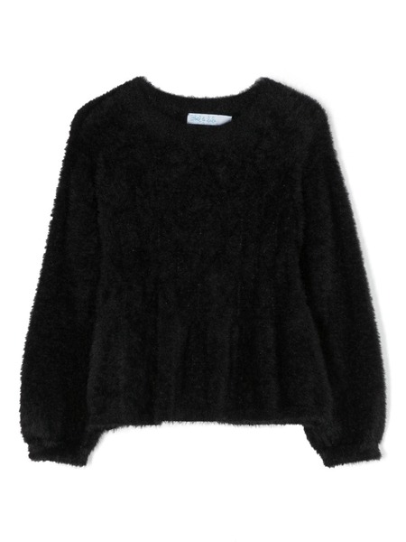  Abel & Lula Brushed-effect Knitted Jumper - Black 