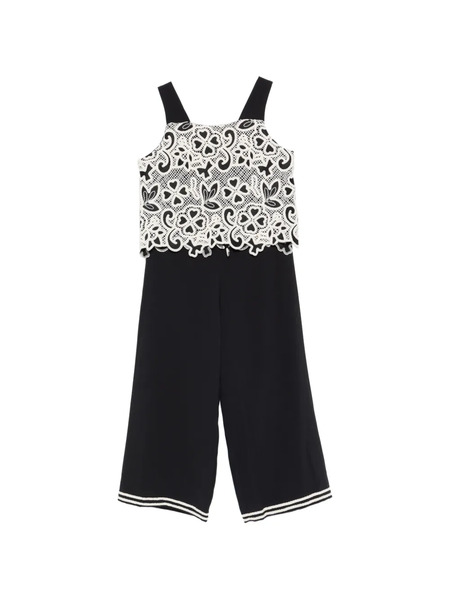  Abel & Lula Cream Lace Jumpsuit - Black 