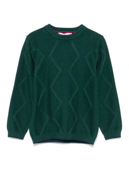  Abel & Lula Embossed-detailed Sweater - Green 