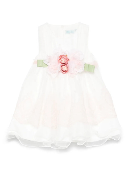  Abel & Lula Embroidered Tulle Dress - White 