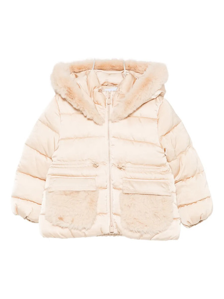  Abel & Lula Faux-fur Trim Jacket - Neutrals 