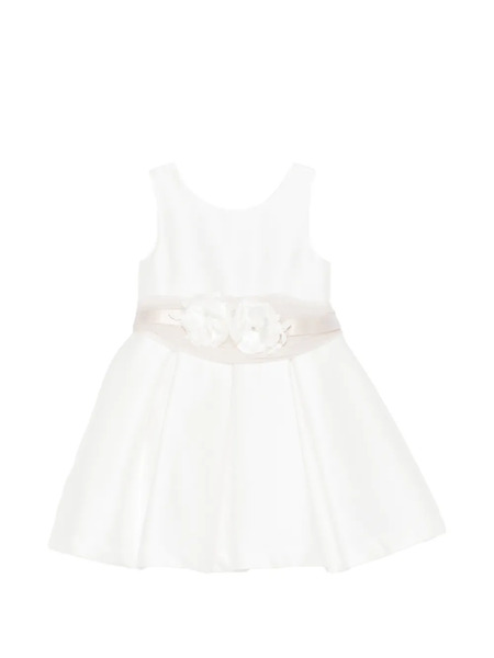  Abel & Lula Floral Belted Dress - White 