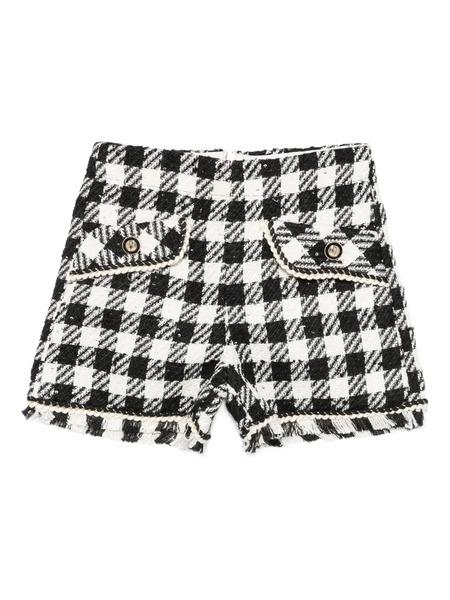  Abel & Lula Gingham-check Shorts - Black 