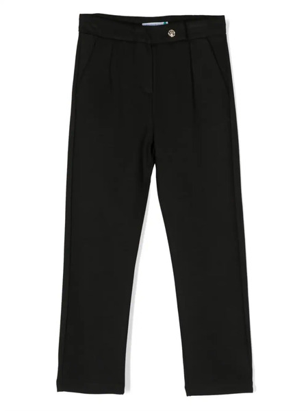  Abel & Lula Logo-plaque Straight-leg Trousers - Black 