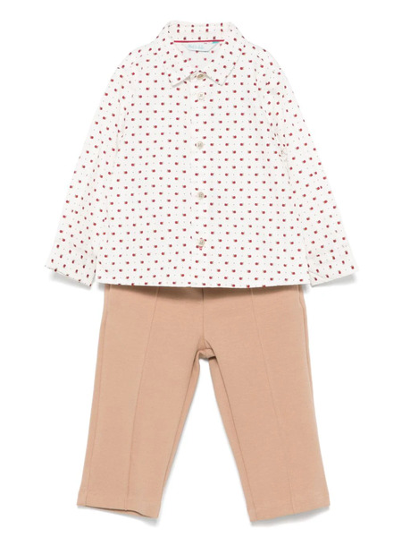  Abel & Lula Piqué Trousers Set - Brown 