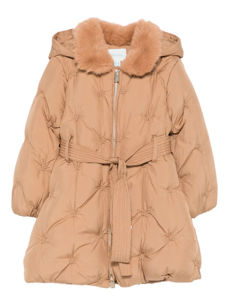  Abel & Lula Quilted Faux-fur-trimmed Jacket - Neutrals 