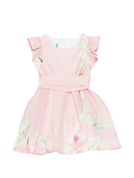  Abel & Lula Ruffled Floral Dress - Pink 