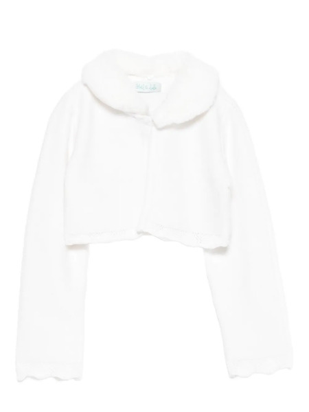  Abel & Lula Scalloped-trim Cardigan - White 