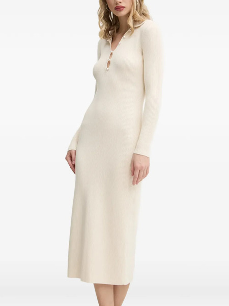  Abercrombie & Fitch Polo-collar Midi Dress - Neutrals 