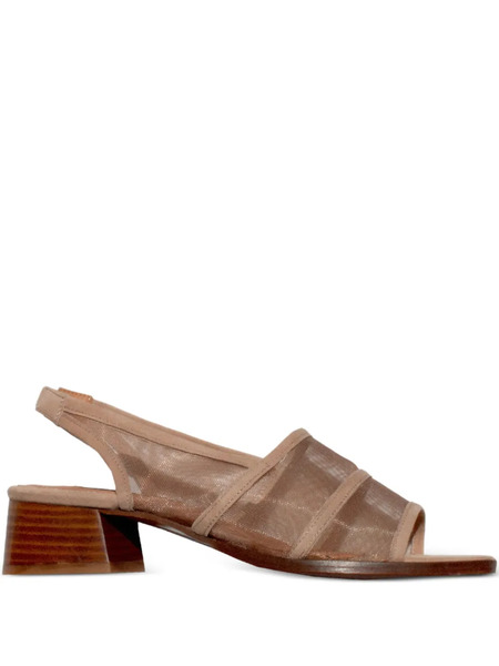  About Arianne 40mm Colette Mesh-panelled Slingback Sandals - Brown 
