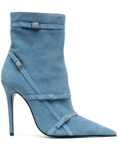  Abra 120mm Denim Ankle Boots - Blue 
