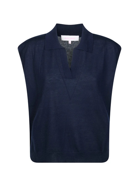  Absolut Cashmere Polo Sleeveless Top - Blue 