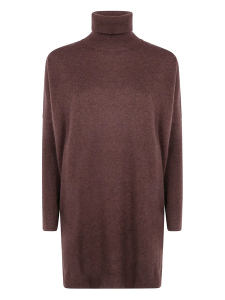  Absolut Cashmere Roll-neck Midi Dress - Brown 