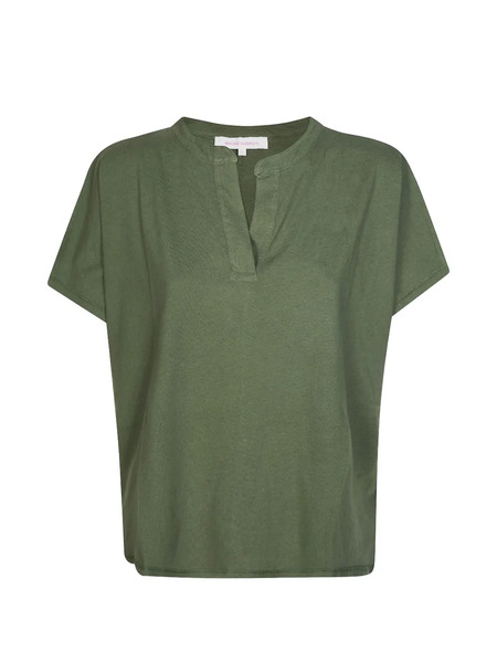  Absolut Cashmere V-neck Short-sleeve Top - Green 