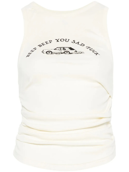  Achilles Ion Gabriel Ruched Tank Top - White 