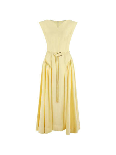  Acler Alvie V-neck Belted Maxi Dress - Yellow 