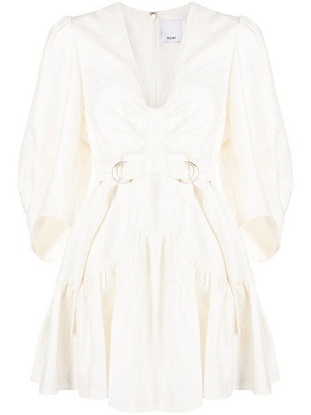  Acler Double-belt Flared Dress - White 