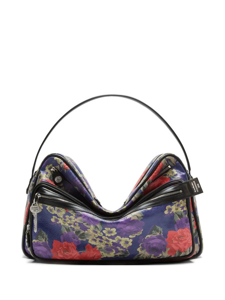  Acne Studios Camero Camera Floral Zip Shoulder Bag - Purple 