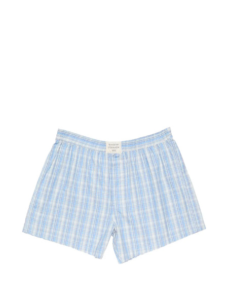 Acne Studios Checked-pattern Shorts - Blue 