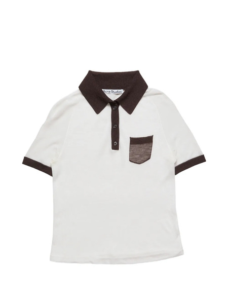  Acne Studios Collared Pocket Knitwear - White 