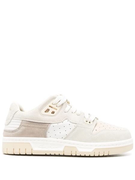  Acne Studios Crinkled Panelled Suede Sneakers - White 