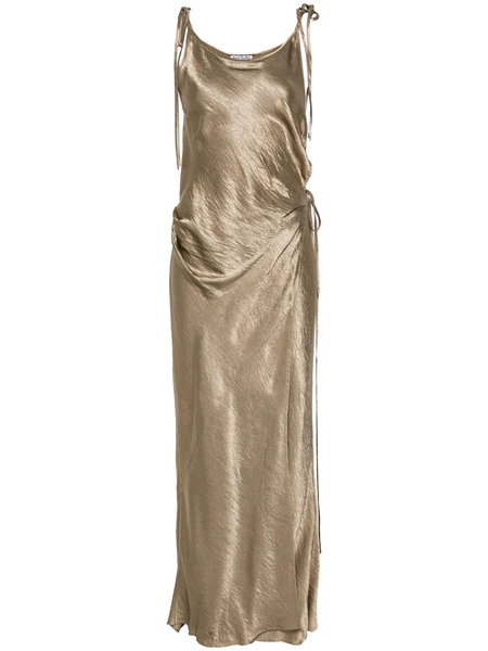  Acne Studios Crinkled Satin Dress - Brown 