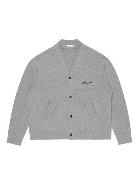 Acne Studios Embroidered Button Cardigan - Grey 