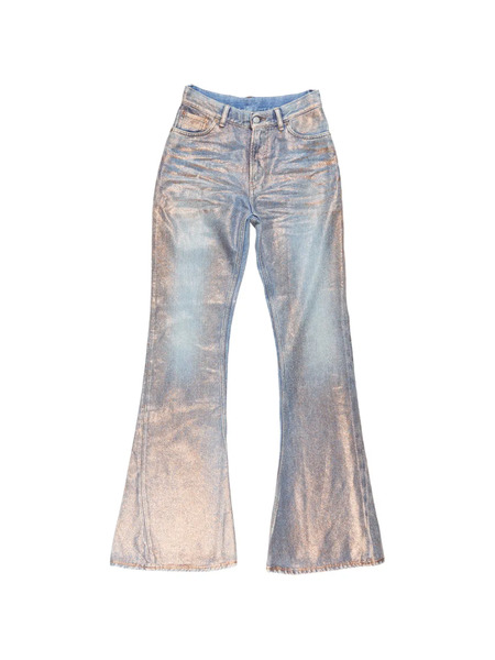  Acne Studios Fitted Glitter Flared Trousers - Blue 