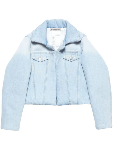  Acne Studios Floral-lining Denim Jacket - Blue 