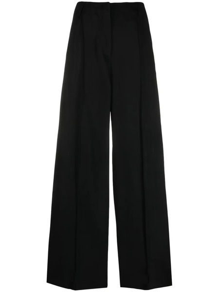  Acne Studios High-waisted Wool-cotton Palazzo Pants - Black 