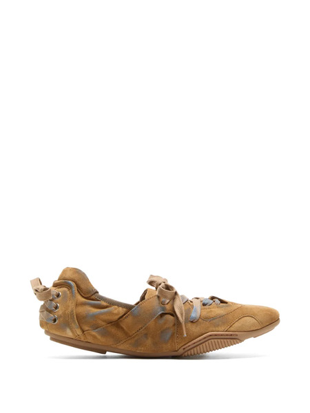  Acne Studios Laced Leather Sneakers - Neutrals 